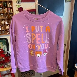 New Never Worn I Put A Spell  On You Hocus Pocus Sweatshirt Size L 10/12